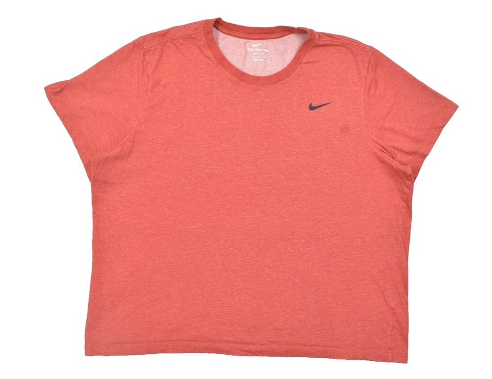 Nike Dri-FIT Men's XXL Red Heather Short Sleeve Training T-Shirt Swoosh Logo